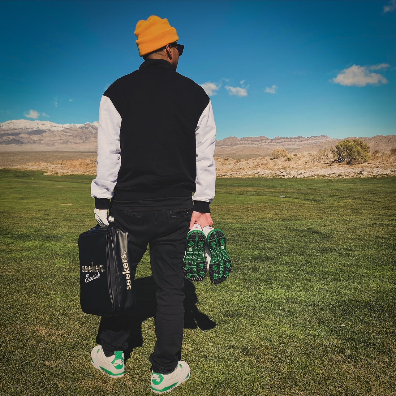 Seekers Essentials Golf Shoe Bag Black