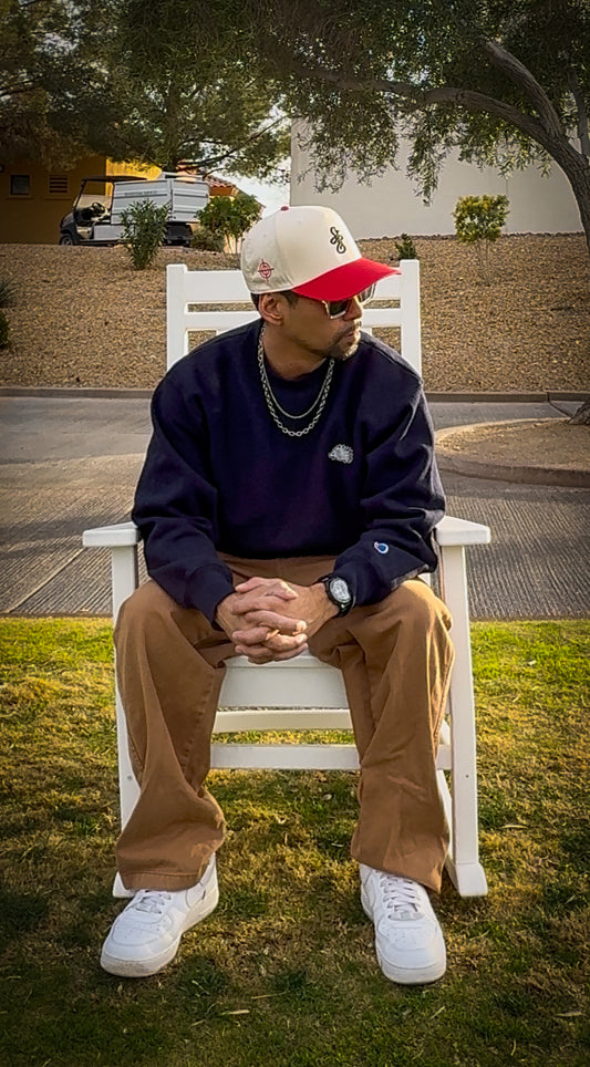 SE - Seekers Essentials Mid Profile Snapback - Red/Natural