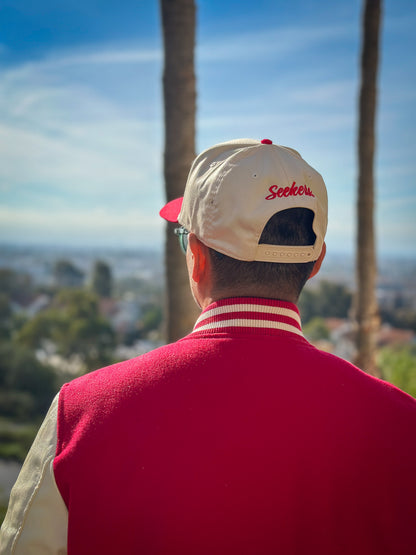 SE - Seekers Essentials Mid Profile Snapback - Red/Natural